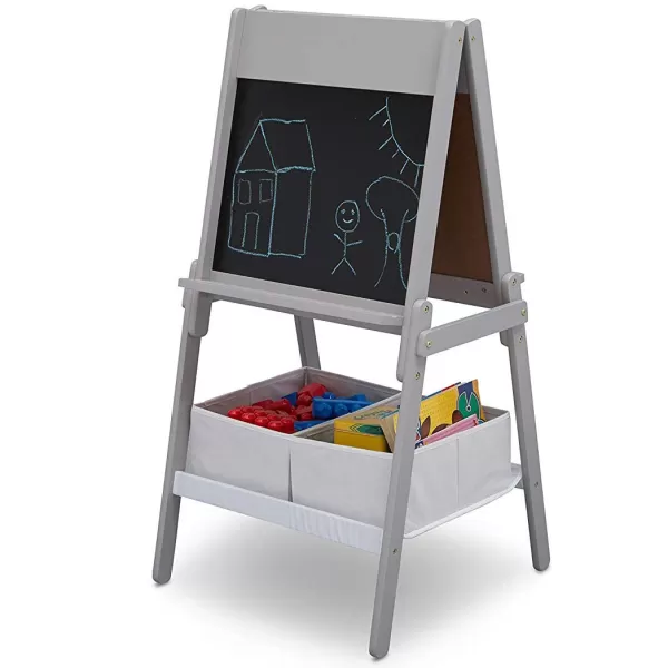 Space Adventures Wooden Activity Easel with Storage - Ideal for Arts &amp; Crafts, Drawing, Homeschooling and More - Greenguard Gold Certified, Blue