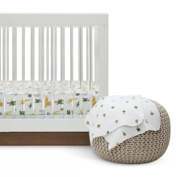 Twinkle Stars Breathable Baby Bed Crib Mattress and Toddler Mattress with Removable/Machine Washable Cover - GREENGUARD Gold – Waterproof - Sustainably Sourced Core Fiber Core, Green
