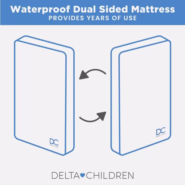 Twinkle Stars Breathable Baby Bed Crib Mattress and Toddler Mattress with Removable/Machine Washable Cover - GREENGUARD Gold – Waterproof - Sustainably Sourced Core Fiber Core, Green