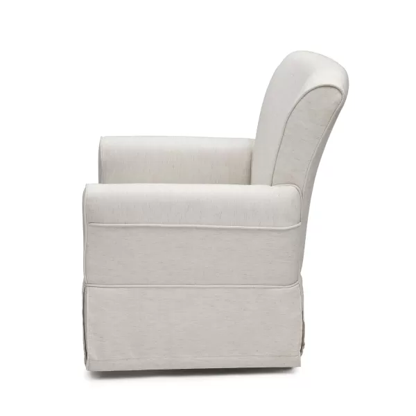 Upholstered Glider Swivel Rocker Chair, Charcoal