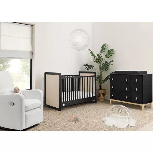 babyGap Liam 4-in-1 Convertible Crib - Greenguard Gold Certified, Sage Green/Natural