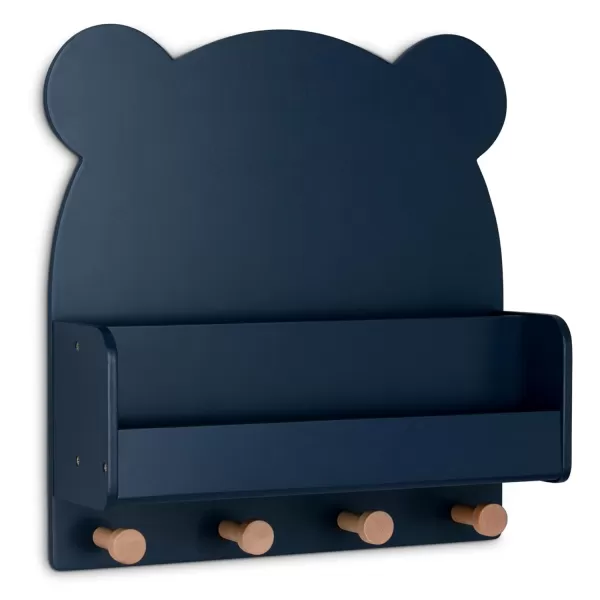 babyGap by Delta Children Brannan Bear Wall Shelf with 4 Hooks, White