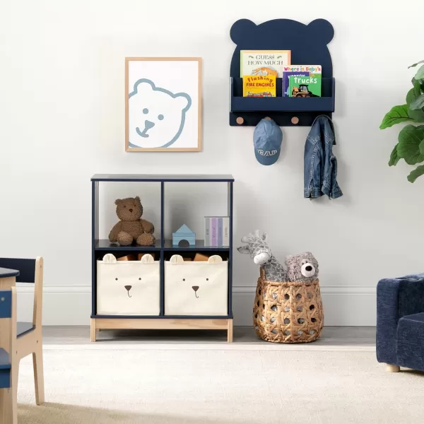 babyGap by Delta Children Brannan Bear Wall Shelf with 4 Hooks, White