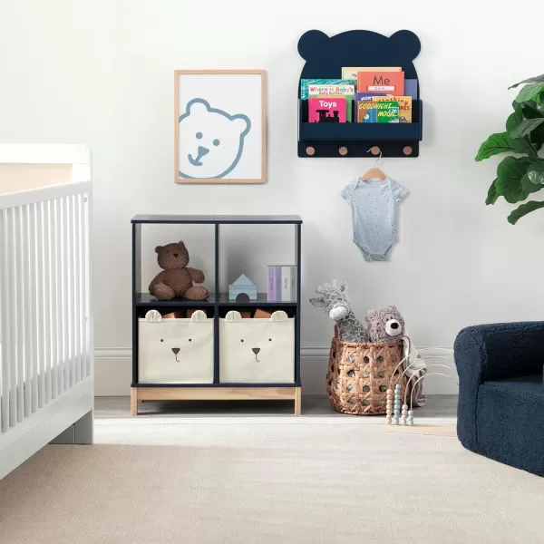 babyGap by Delta Children Brannan Bear Wall Shelf with 4 Hooks, White