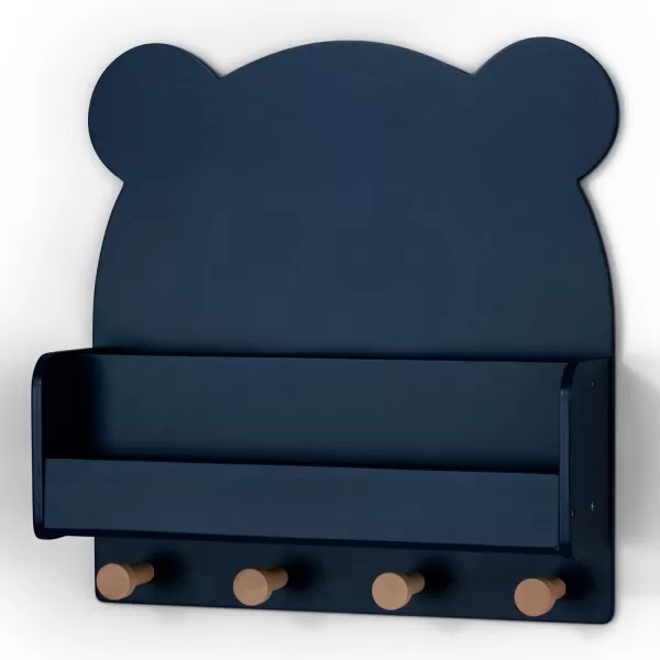 babyGap by Delta Children Brannan Bear Wall Shelf with 4 Hooks, White