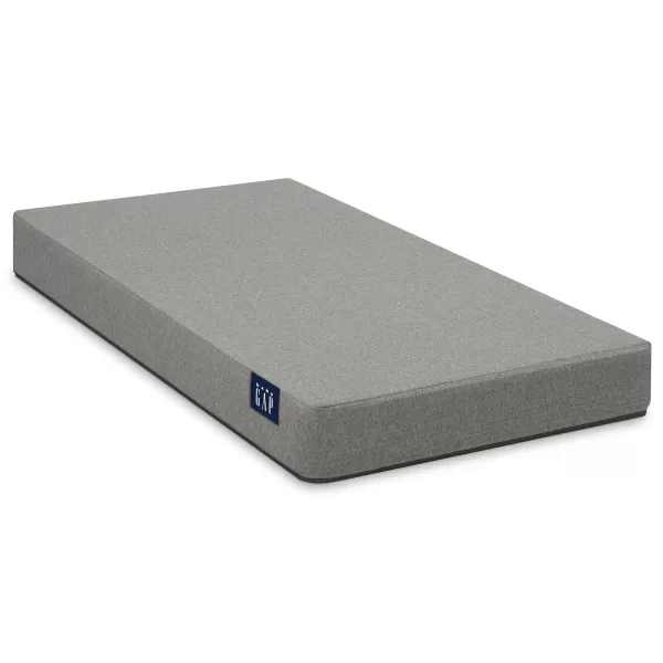 babyGap by Delta Children Oxford 6-in-1 Convertible Crib TrueSleep 2-Stage Deluxe Crib and Toddler Mattress , Navy/Natural