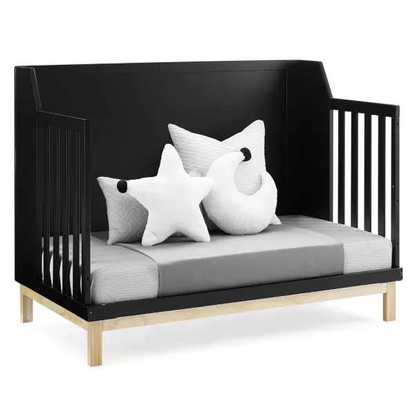 babyGap by Delta Children Oxford 6-in-1 Convertible Crib TrueSleep 2-Stage Deluxe Crib and Toddler Mattress , Navy/Natural