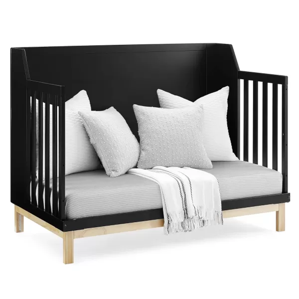 babyGap by Delta Children Oxford 6-in-1 Convertible Crib TrueSleep 2-Stage Deluxe Crib and Toddler Mattress , Navy/Natural