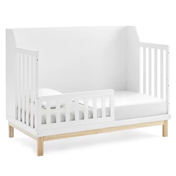 babyGap by Delta Children Oxford 6-in-1 Convertible Crib TrueSleep 2-Stage Deluxe Crib and Toddler Mattress , Navy/Natural