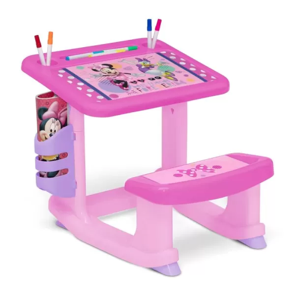 Bluey Draw and Play Desk by Delta Children – Includes 10 Markers and Coloring Book, Blue