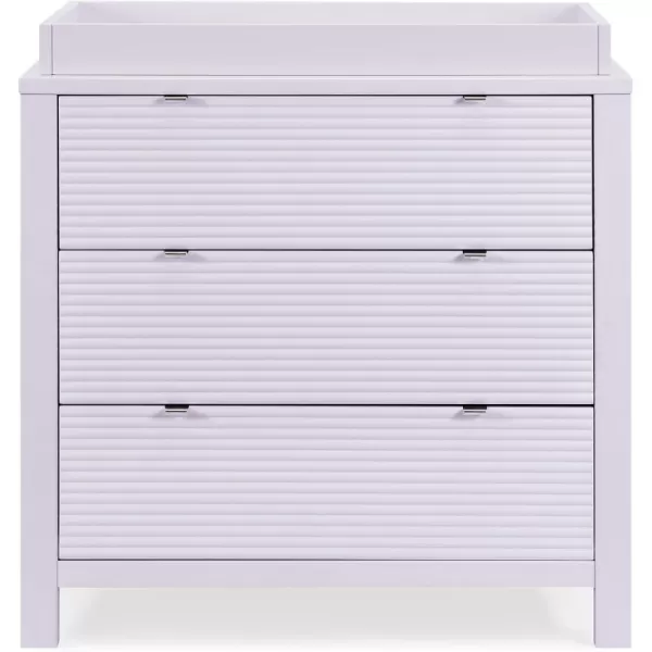 Delta Children Cassie 3 Drawer Dresser with Changing Top and Interlocking Drawers, Midnight Grey