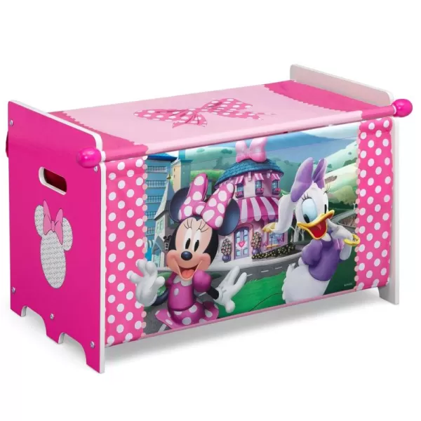 Delta Children - CoComelon Toy Box Toy Box with Retractable Fabric Top, Blue