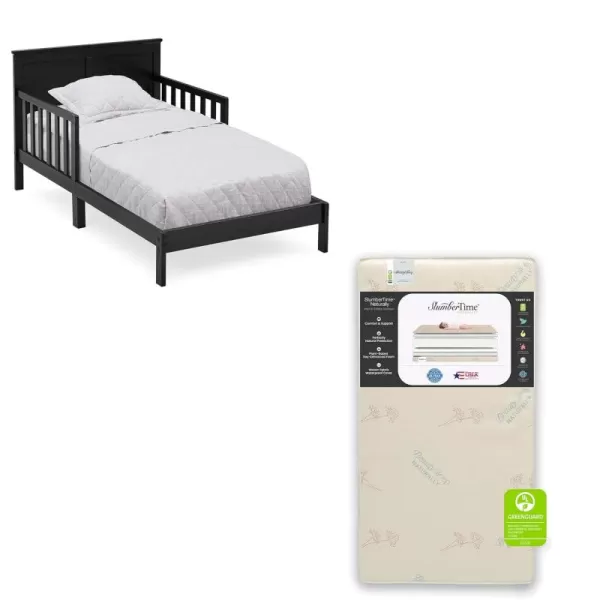 Delta Children Collins Wood Toddler Bed, Greenguard Gold Certified, Midnight Grey