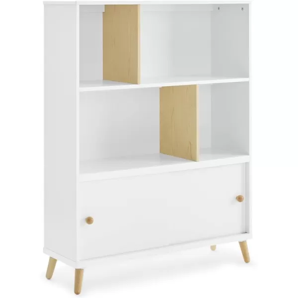 Delta Children Essex Bookcase - Greenguard Gold Certified, Bianca White/Natural