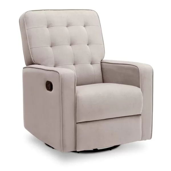Delta Children Gavin Recliner Glider Swivel Chair Featuring LiveSmart Fabric by Culp - Stain-Resistant, Repels Moisture, Kid &amp; Pet-Friendly Fabric, Linen