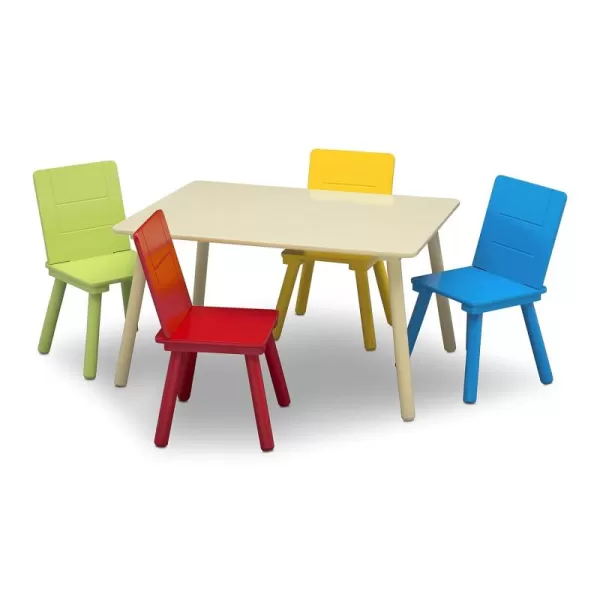 Delta Children Kids Table and Chair Set , Natural/Primary