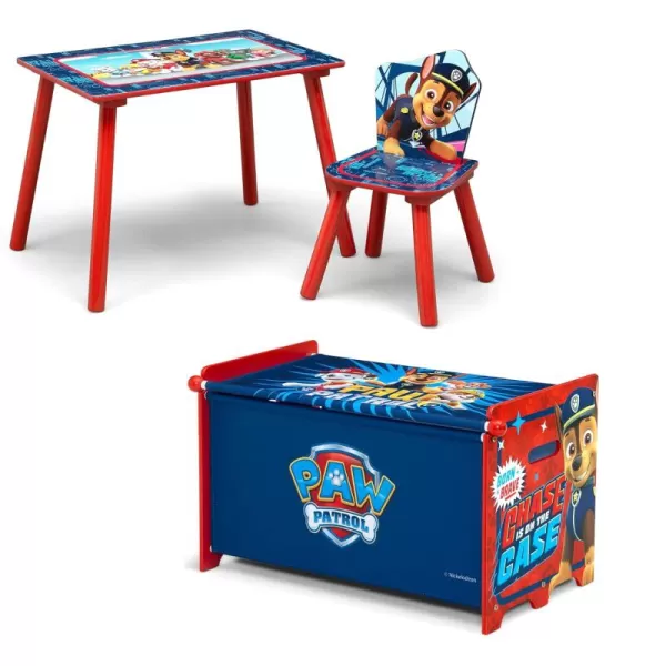 Delta Children - Marvel Spidey and His Amazing Friends 3-Piece Toddler Playroom Set – Includes Table, Chair and Toy Box, Blue/Red