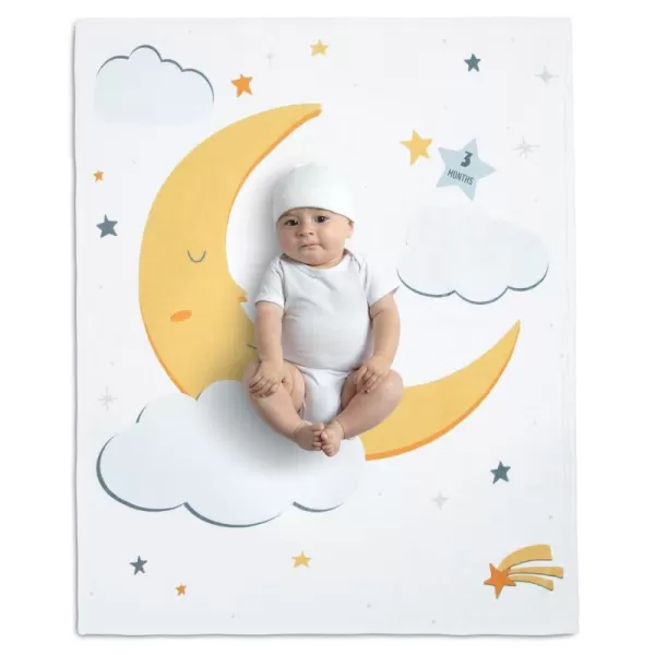Delta Children Milestone Baby Blanket – Monthly Blanket for Pictures – Photo Blanket for Newborns, Space