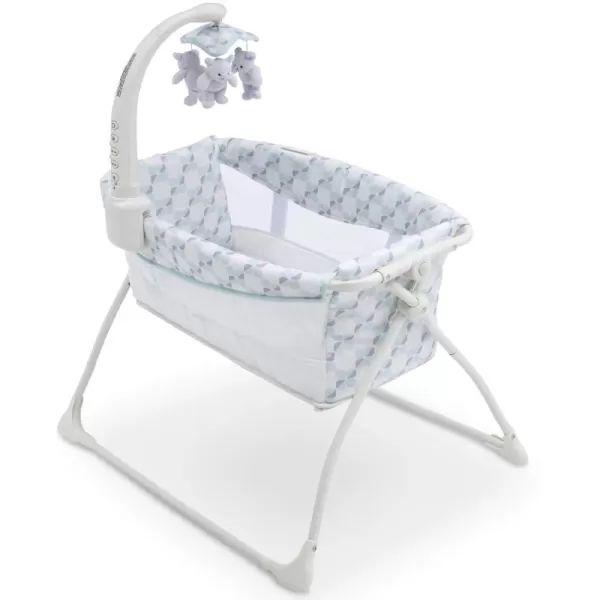 Deluxe Activity Sleeper Bedside Bassinet - Folding Portable Crib for Newborns, Windmill