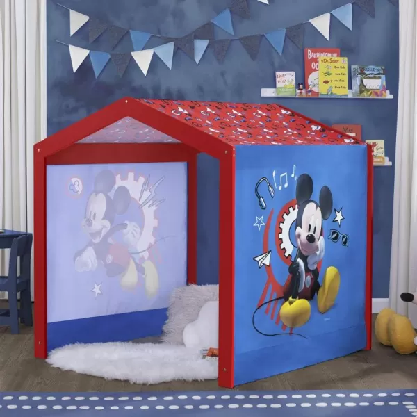 Disney Minnie Mouse Indoor Playhouse with Fabric Tent for Boys and Girls by Delta Children, Great Sleep or Play Area for Kids - Fits Toddler Bed - Greenguard Gold Certified