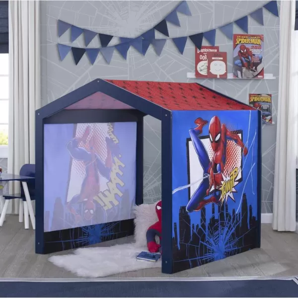 Disney Minnie Mouse Indoor Playhouse with Fabric Tent for Boys and Girls by Delta Children, Great Sleep or Play Area for Kids - Fits Toddler Bed - Greenguard Gold Certified