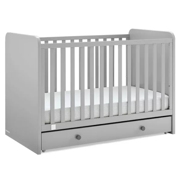 GAP babyGap Graham 4-in-1 Convertible Crib with Storage Drawer - Greenguard Gold Certified, Bianca White