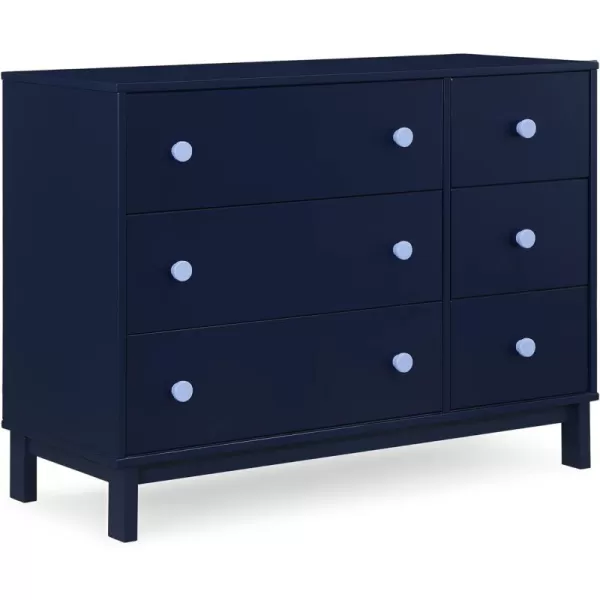 GAP babyGap Legacy 6 Drawer Dresser with Interlocking Drawers - Greenguard Gold Certified, Navy/Light Blue
