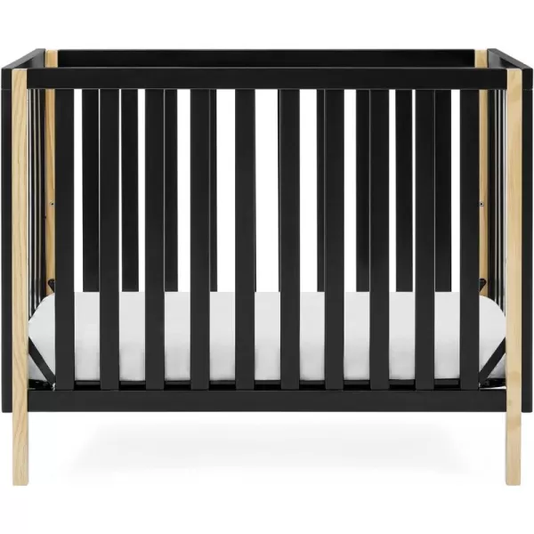 Gio Mini Crib with 2.75" Mattress Included, Ebony/Natural