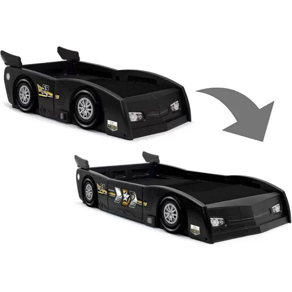 Grand Prix Race Car Toddler &amp; Twin Bed - Made in USA, Black