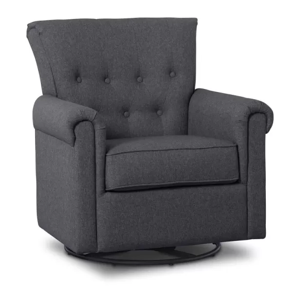 Harper Glider Swivel Rocker Chair, Charcoal