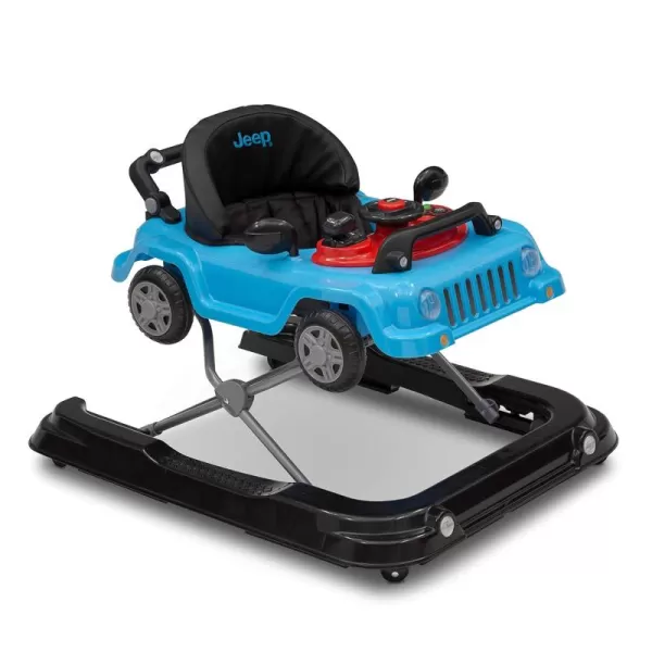 Jeep Classic Wrangler 3-in-1 Grow With Me Activity Walker - Features Music, Lights, Removable Play Tray, Push Walker Mode, Converts into Rolling Car Toy, Anniversary Green