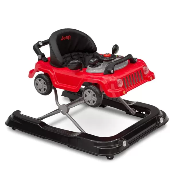 Jeep Classic Wrangler 3-in-1 Grow With Me Activity Walker - Features Music, Lights, Removable Play Tray, Push Walker Mode, Converts into Rolling Car Toy, Anniversary Green