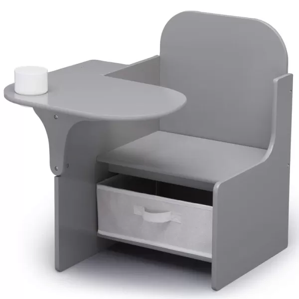 MySize Chair Desk with Storage Bin - Greenguard Gold Certified,Arm Rest, Engineered Wood, Dusty Rose