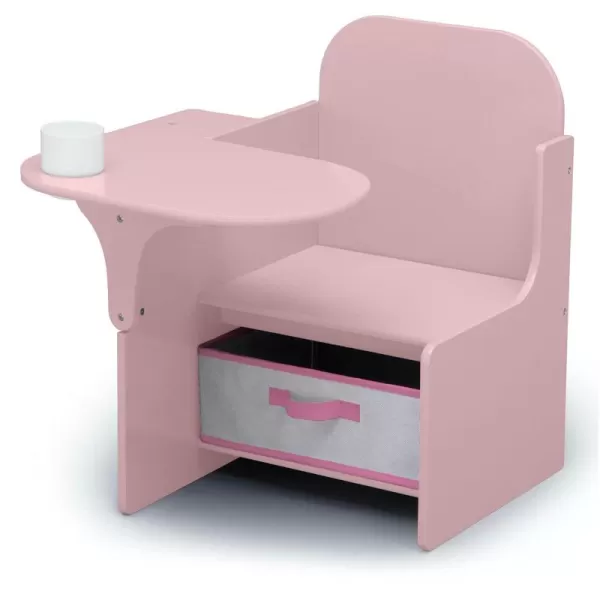 MySize Chair Desk with Storage Bin - Greenguard Gold Certified,Arm Rest, Engineered Wood, Dusty Rose
