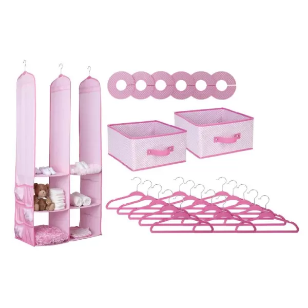 Nursery Storage 24 Piece Set - Easy Storage/Organization Solution - Keeps Bedroom, Nursery &amp; Closet Clean, Dove Grey