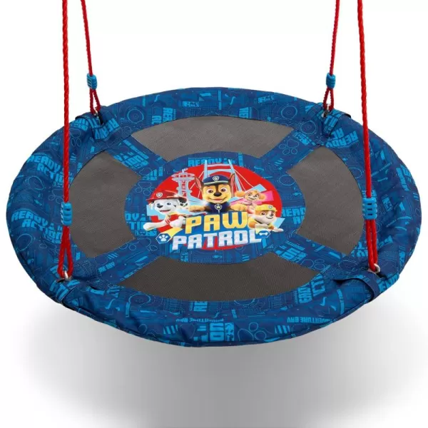 PAW Patrol 40-Inch Saucer Swing for Kids – Attaches to Swing Sets or Trees – Includes All Necessary Hanging Hardware &amp; Rope