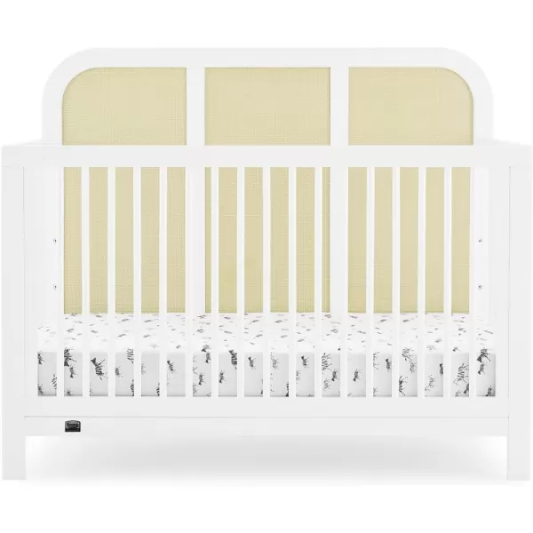 Simmons Kids Theo 6-in-1 Convertible Crib - Greenguard Gold Certified, Black/Textured Almond