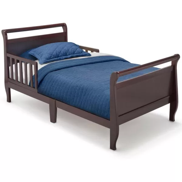 Wood Toddler Bed Sleigh, Crib, Black Cherry Espresso