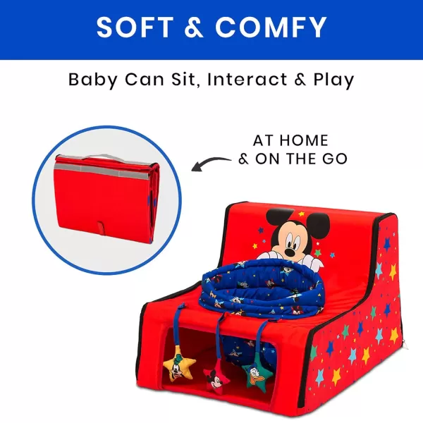 Disney Minnie Mouse Sit N Play Portable Activity Seat for Babies by Delta Children – Floor Seat for Infants