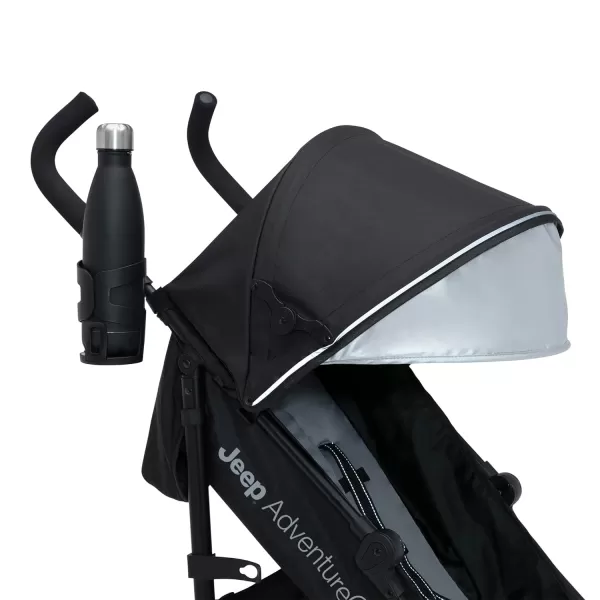 Jeep PowerGlyde Stroller by Delta Children - Lightweight Travel Stroller with Smoothest Ride &amp; Compact Fold, 3-Position Recline, Extra Large Storage Basket, Olive Green