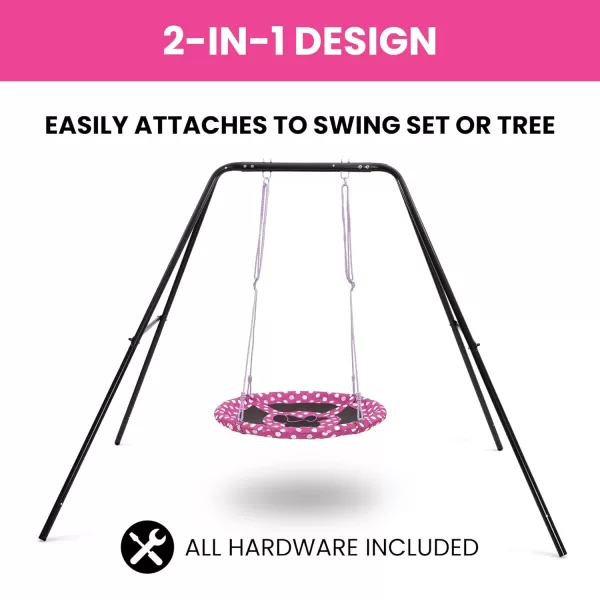 PAW Patrol 40-Inch Saucer Swing for Kids – Attaches to Swing Sets or Trees – Includes All Necessary Hanging Hardware &amp; Rope
