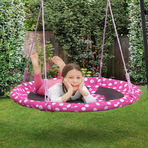 PAW Patrol 40-Inch Saucer Swing for Kids – Attaches to Swing Sets or Trees – Includes All Necessary Hanging Hardware &amp; Rope