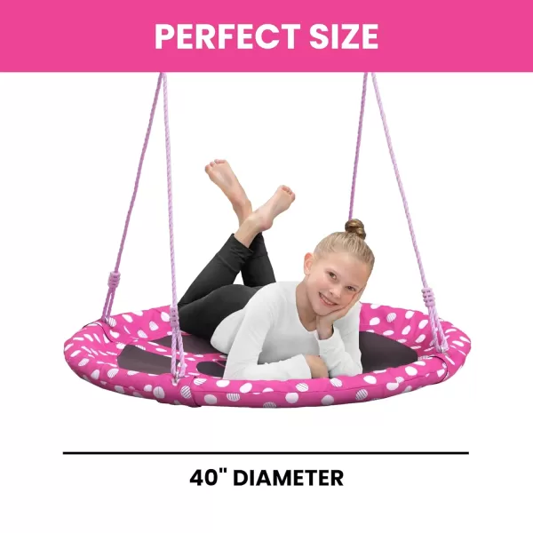 PAW Patrol 40-Inch Saucer Swing for Kids – Attaches to Swing Sets or Trees – Includes All Necessary Hanging Hardware &amp; Rope