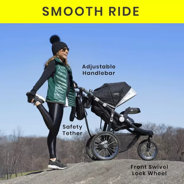 imageJeep CrossCountry Sport Plus Jogging Stroller by Delta Children Charcoal Galaxy