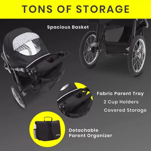 imageJeep CrossCountry Sport Plus Jogging Stroller by Delta Children Charcoal Galaxy