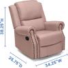 imageDelta Home Denham Recliner Glider Swivel Chair Adult Wood BlushBlush