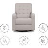 imageDelta Home Grant Glider Swivel Chair Featuring LiveSmart CulpStainResistant Repels Moisture Kid ampamp PetFriendly Fabric Adult LinenLinen