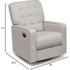 imageDelta Home Grant Glider Swivel Chair Featuring LiveSmart CulpStainResistant Repels Moisture Kid ampamp PetFriendly Fabric Adult LinenLinen