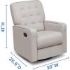 imageDelta Home Grant Glider Swivel Chair Featuring LiveSmart CulpStainResistant Repels Moisture Kid ampamp PetFriendly Fabric Adult LinenLinen
