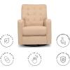 imageDelta Home Grant Glider Swivel Chair Featuring LiveSmart CulpStainResistant Repels Moisture Kid ampamp PetFriendly Fabric Adult LinenSisal